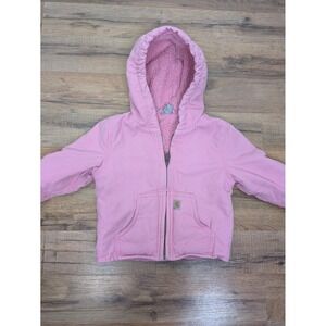 Carhartt Sherpa Duck Canvas Jacket Kids Girl's 18 Months Hooded Insulated Winter
